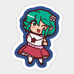 Cute Green Haired Girl Sticker